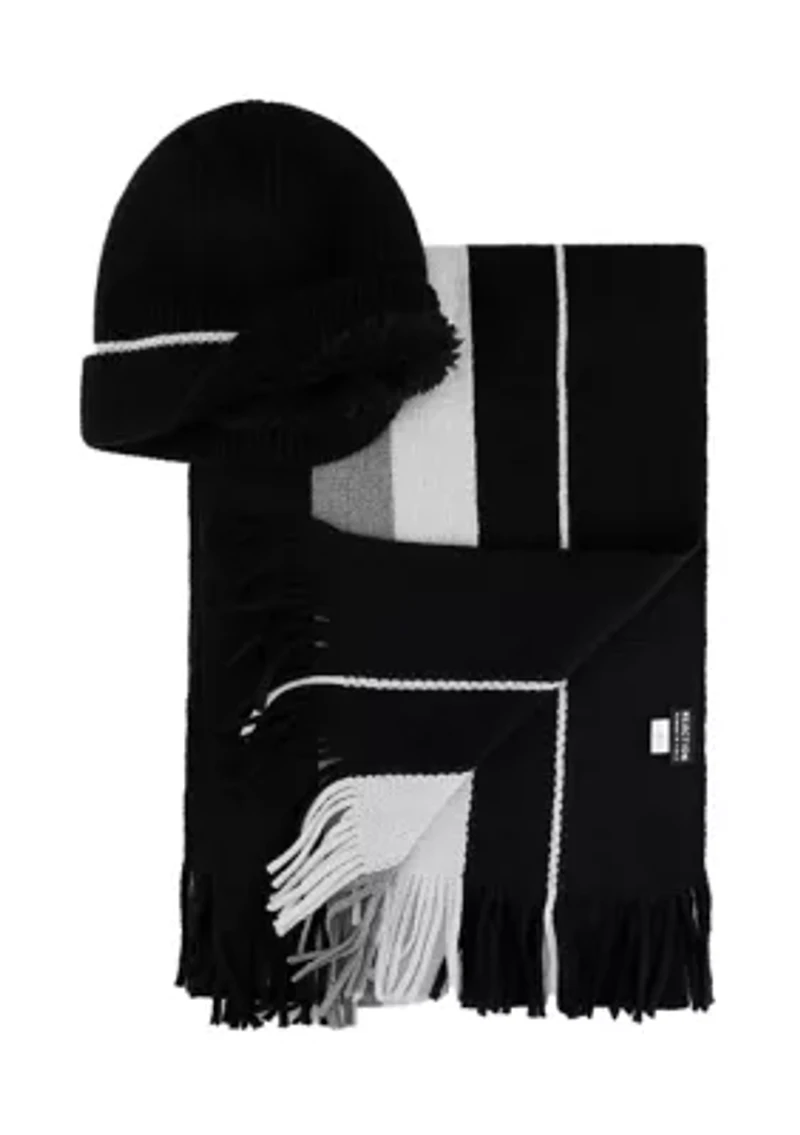 Men's Beanie and Scarf Set