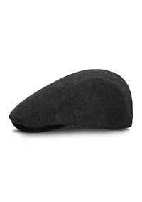 Men's Ripstop Flat Cap Ivy Hat with Sherpa Lining