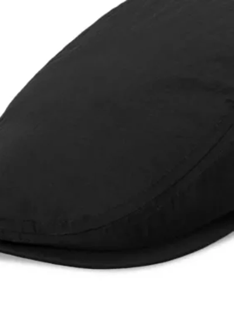 Men's Ripstop Flat Cap Ivy Hat with Sherpa Lining