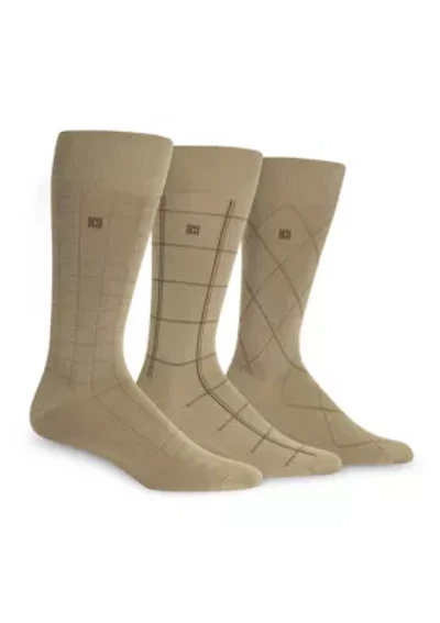 Windowpane Dress Socks 3-Pack