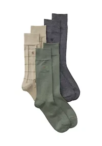 Windowpane Dress Socks 3-Pack