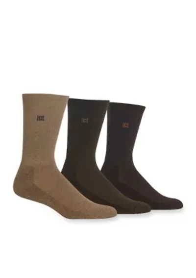 Cushion Sole Rib Crew Socks - 3 Pack