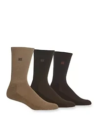 Cushion Sole Rib Crew Socks - 3 Pack