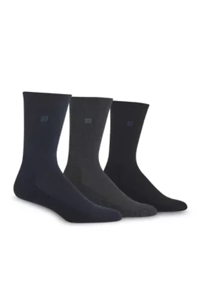 Cushion Sole Rib Crew Socks - 3 Pack