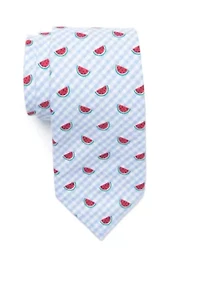 Gingham Melon Tie 