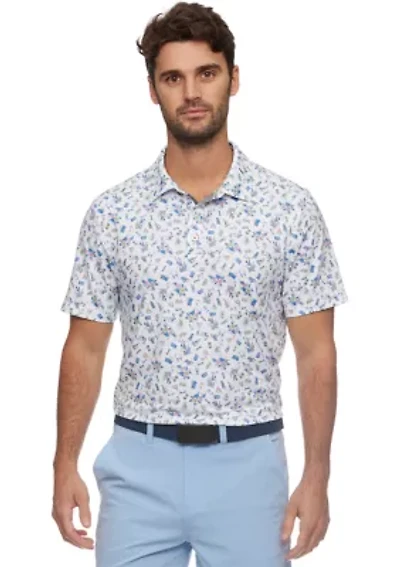 Beach Print Polo Shirt