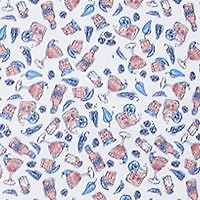 Men's Cocktail Print Button Up Shirt
