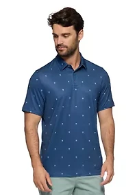 Men's Palm Printed Polo Shirt