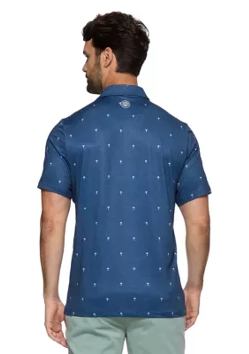 Men's Palm Printed Polo Shirt