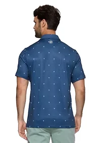 Men's Palm Printed Polo Shirt