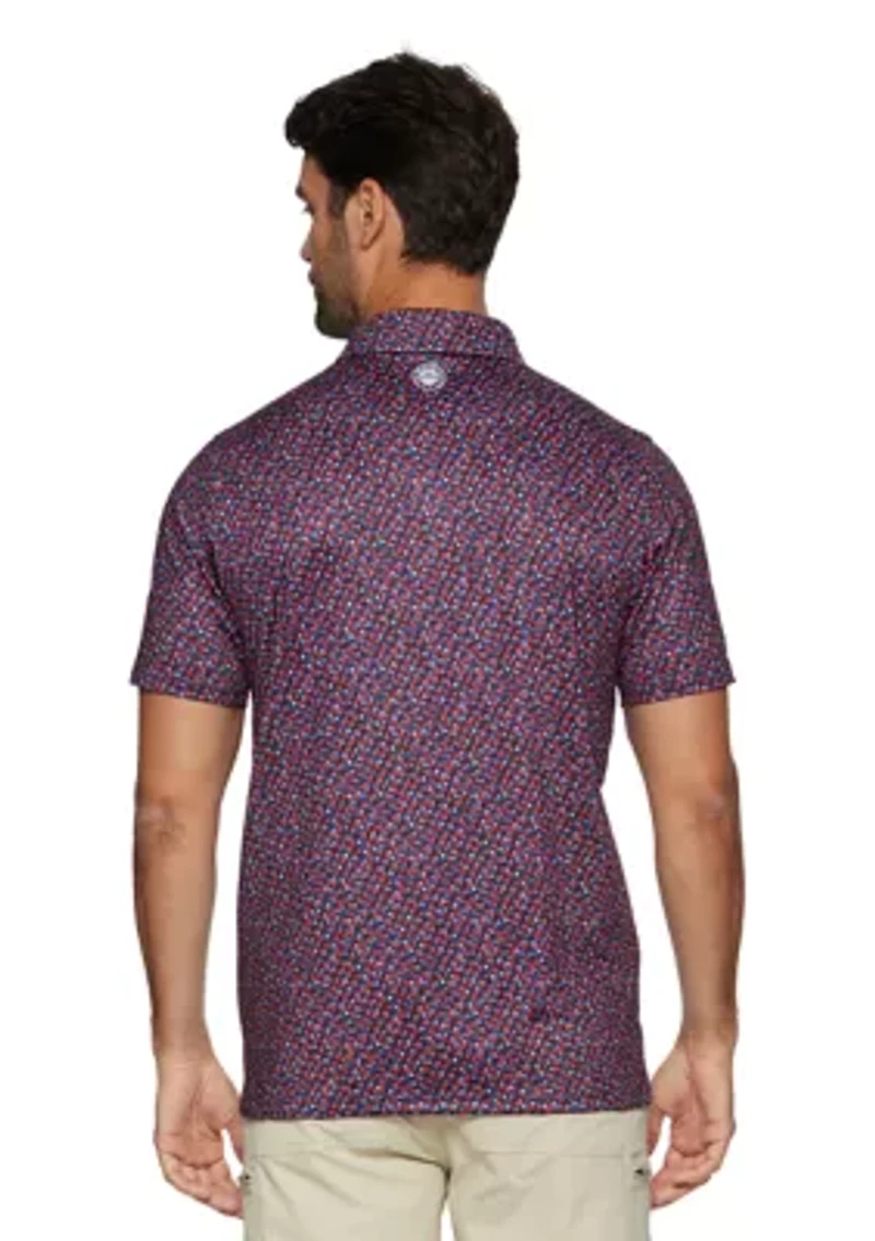 Men's MVP Winfield Star Print Polo Shirt
