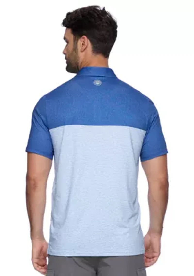 Men's Chest Stripe Performance Polo Shirt