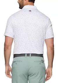 Men's Golf Scene Print Polo Shirt