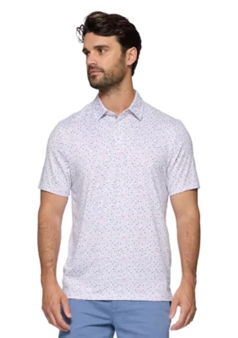 Men's Americana Cocktail Printed Polo Shirt