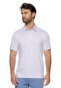 Men's Americana Cocktail Printed Polo Shirt