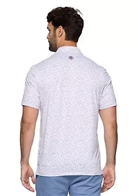 Men's Americana Cocktail Printed Polo Shirt