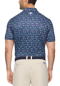 Men's BBQ Print Polo Shirt