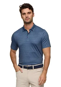 Men's Geometric Printed Polo Shirt