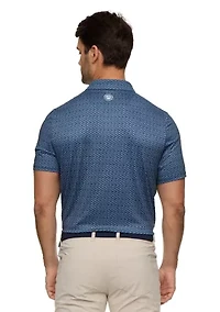 Men's Geometric Printed Polo Shirt