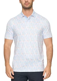 Men's MVP Coral Print Polo Shirt
