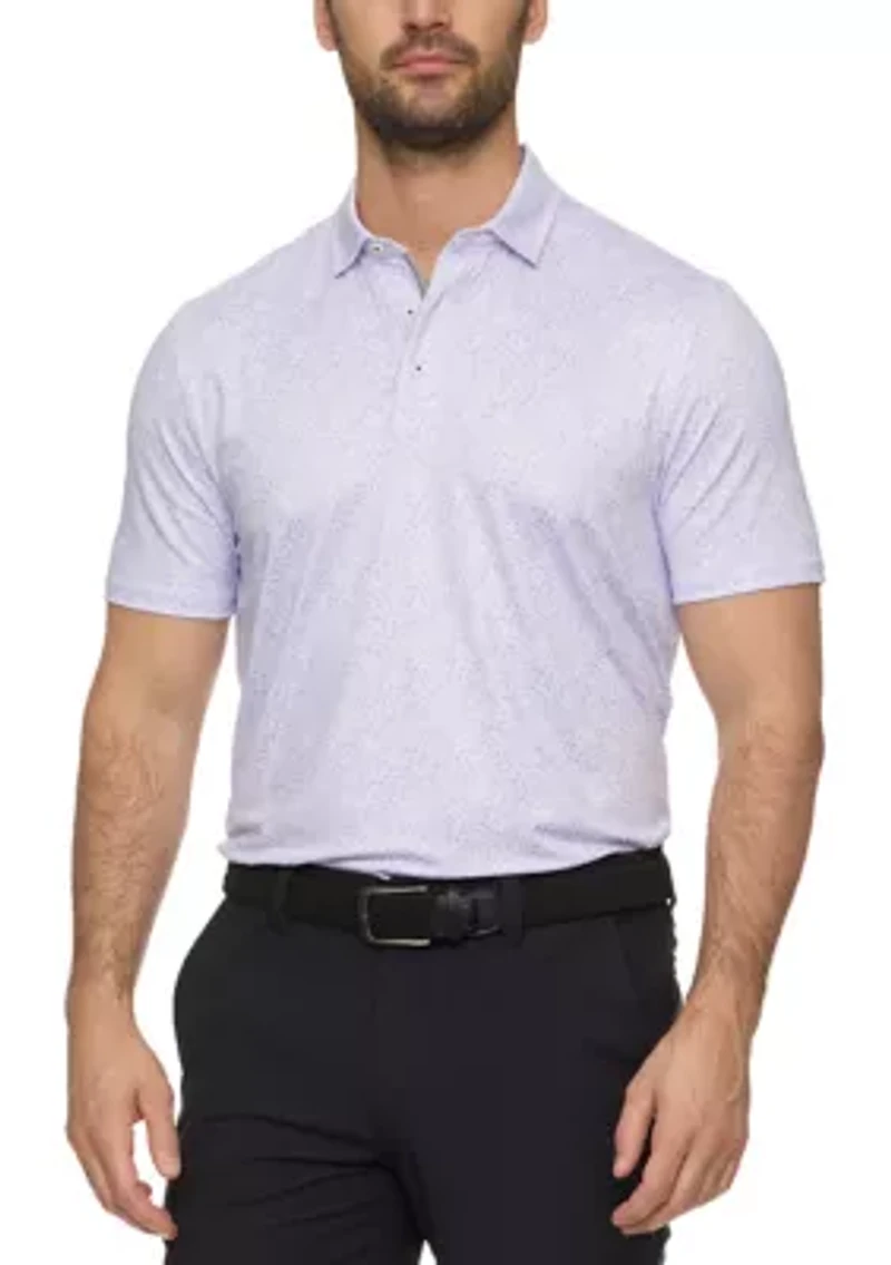 Men's Tropical Flower Button Collared Shirt