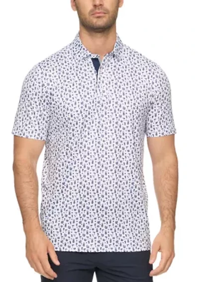 Men's Novelty Print Short Sleeve Collared Shirt
