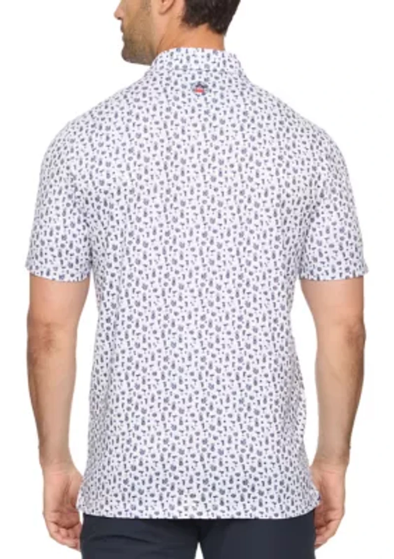 Men's Novelty Print Short Sleeve Collared Shirt