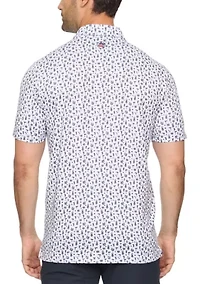 Men's Novelty Print Short Sleeve Collared Shirt