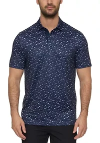 Men's Floral Collared T-Shirt