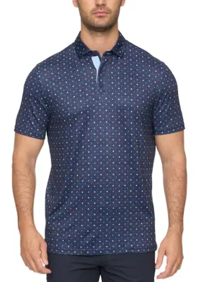 Men's Star Print Polo Shirt
