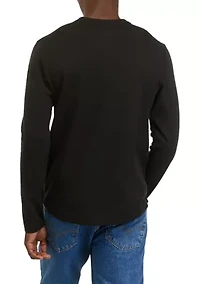 Long Sleeve Thermal Henley Shirt