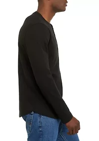 Long Sleeve Thermal Henley Shirt