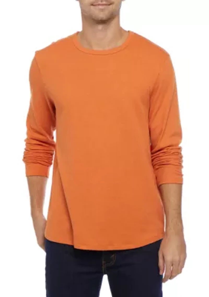 Long Sleeve Thermal Crew Sweatshirt