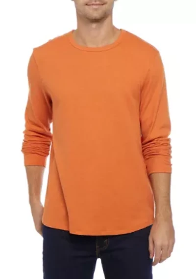 Long Sleeve Thermal Crew Sweatshirt