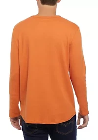 Long Sleeve Thermal Crew Sweatshirt