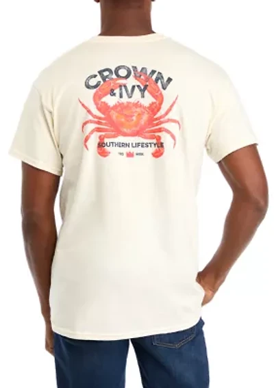 Short Sleeve Crab Graphic T-Shirt