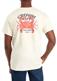 Short Sleeve Crab Graphic T-Shirt