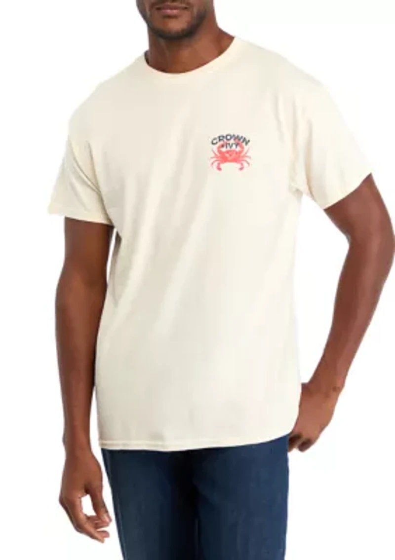 Short Sleeve Crab Graphic T-Shirt