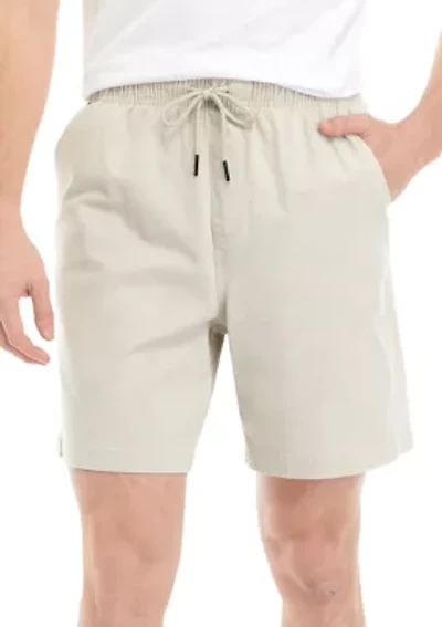 7" Pull On Twill Shorts