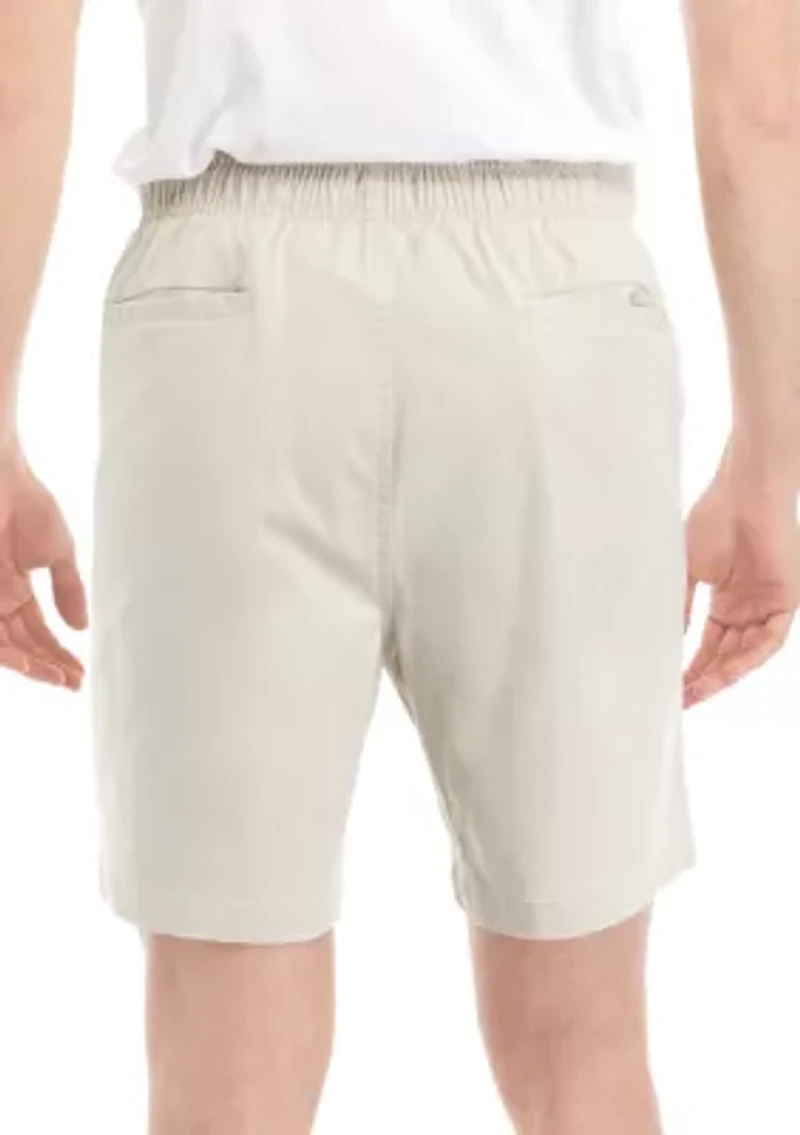 7" Pull On Twill Shorts