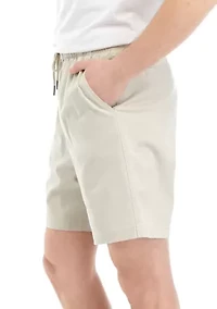 7" Pull On Twill Shorts