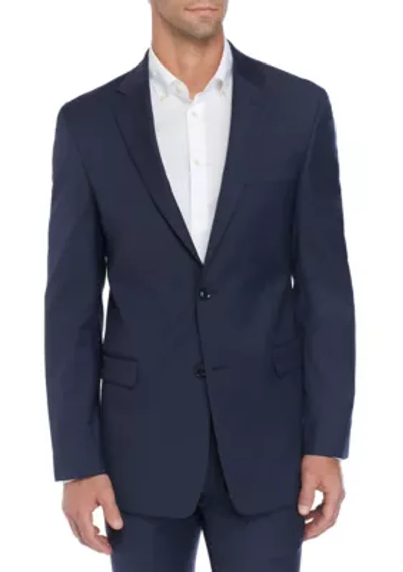 Sharkskin Stretch Classic Fit Suit Separate Coat