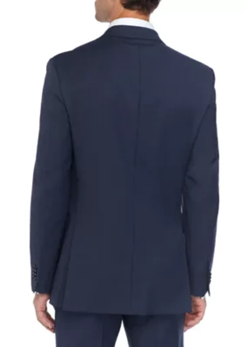 Sharkskin Stretch Classic Fit Suit Separate Coat