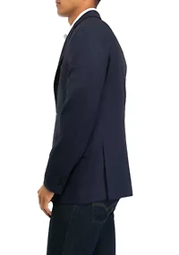 Birdseye Button Front Blazer