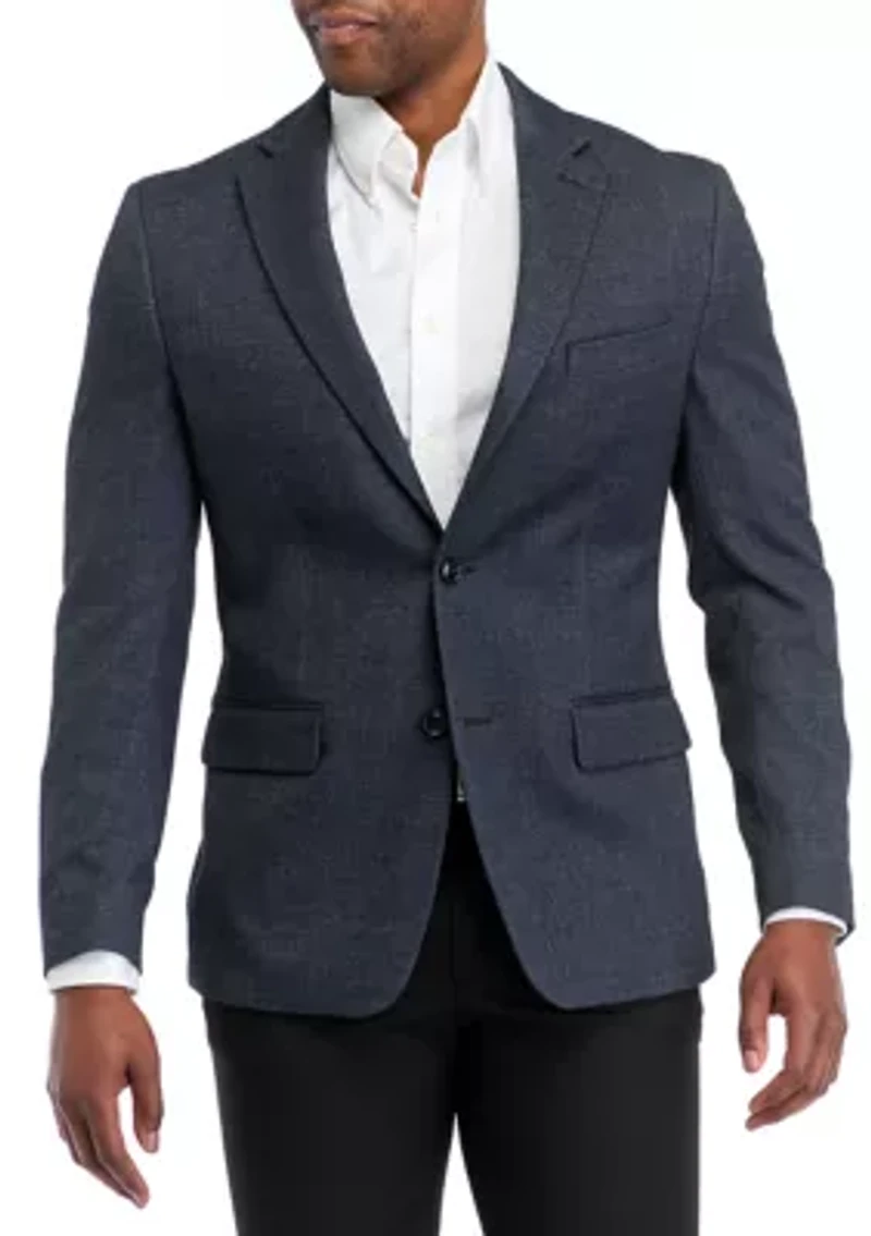 Textured Solid Modern Fit Sport Coat