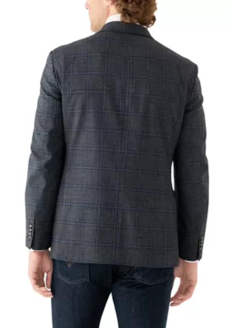 Gray Plaid Printed Sportcoat