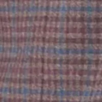 Brown Blue Check Printed Sportcoat