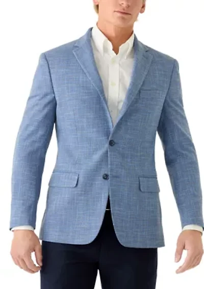 Men's Blue Textured Sports Coat