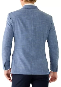 Men's Blue Textured Sports Coat