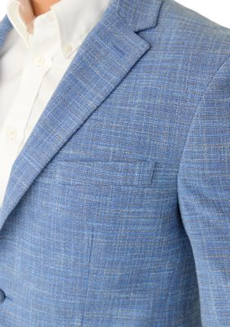 Men's Blue Textured Sports Coat